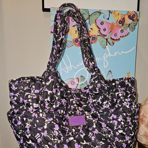 MARC by MARC JACOBS Nylon Black Floral Tote Bag *must have* - Picture 5 of 9